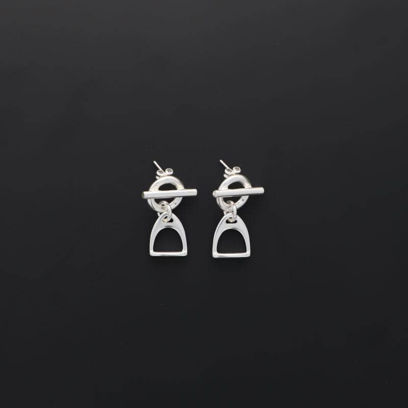 Silver Stirrup earrings