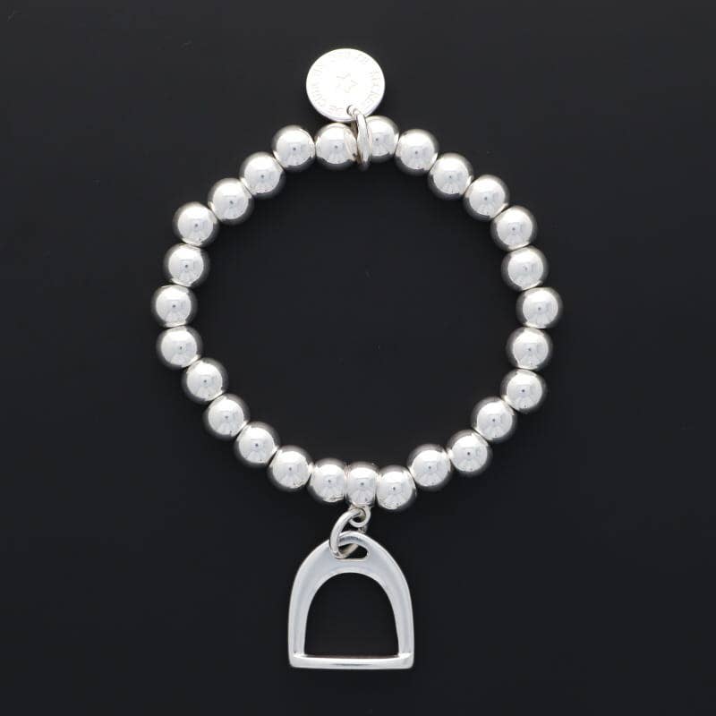 Large Beaded Stirrup Bracelet