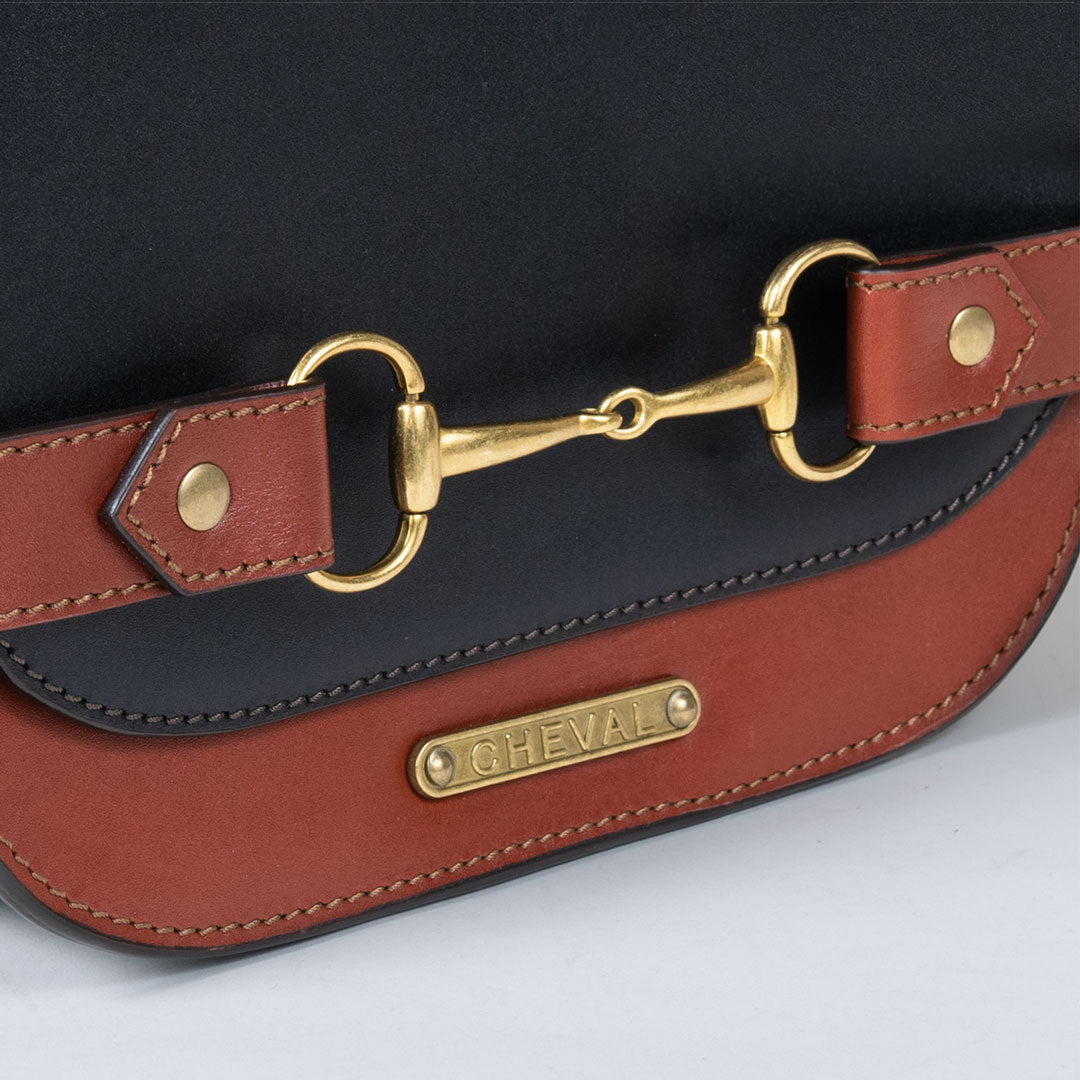 Snaffle Bit Italian Leather Crossbody Bag - Pre order