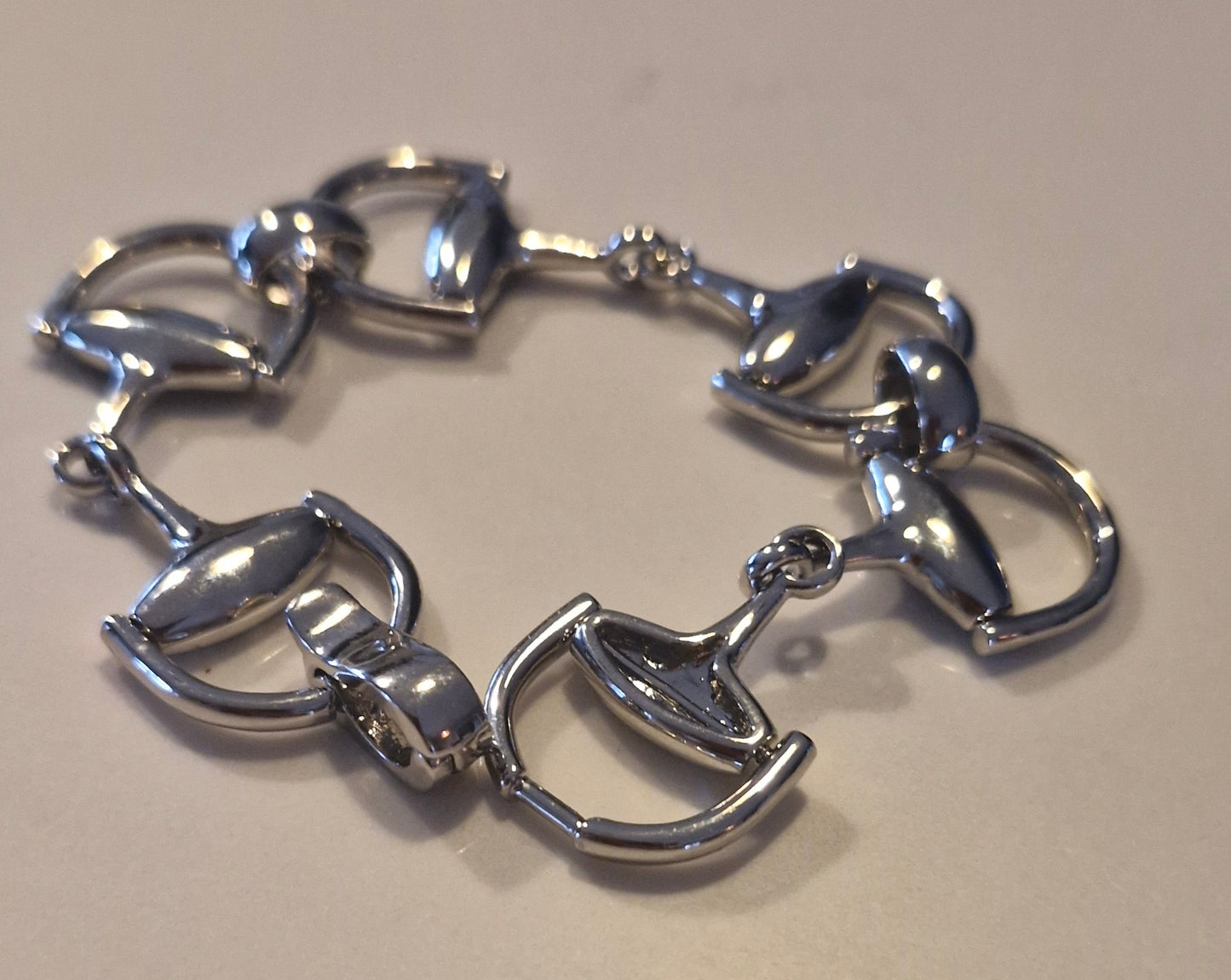 Snaffle Bit Bracelet Silver