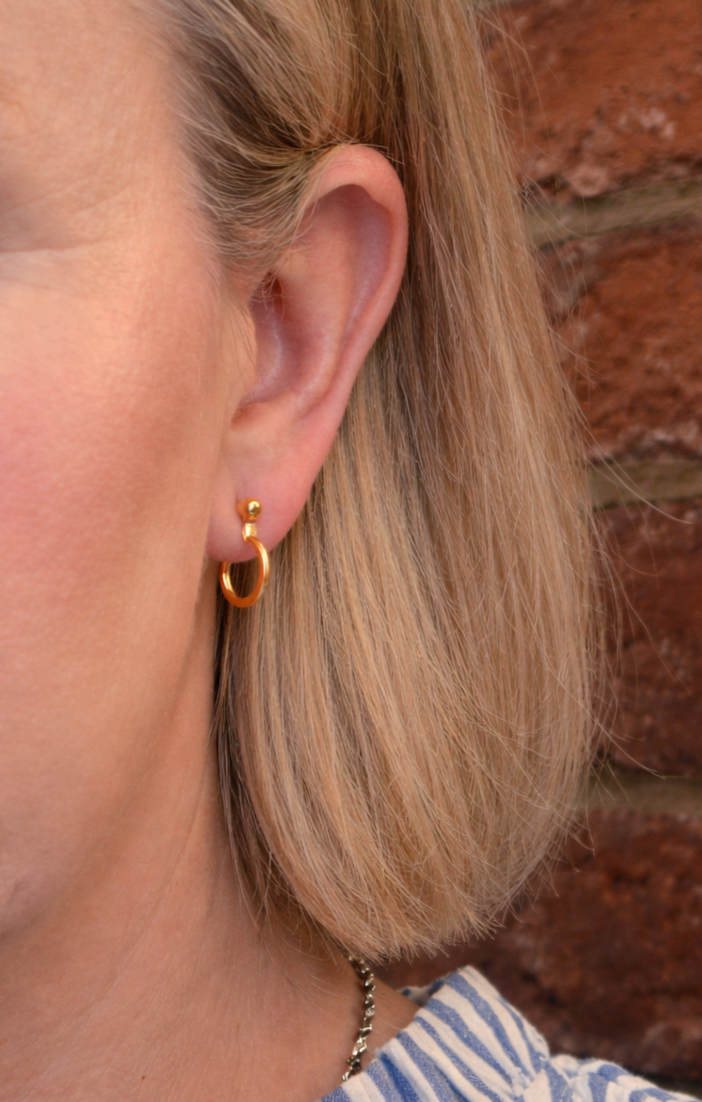 Horseshoe Nail Earrings Gold