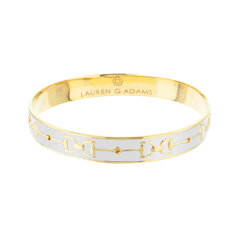 The Monaco Equestrian Bangle - White