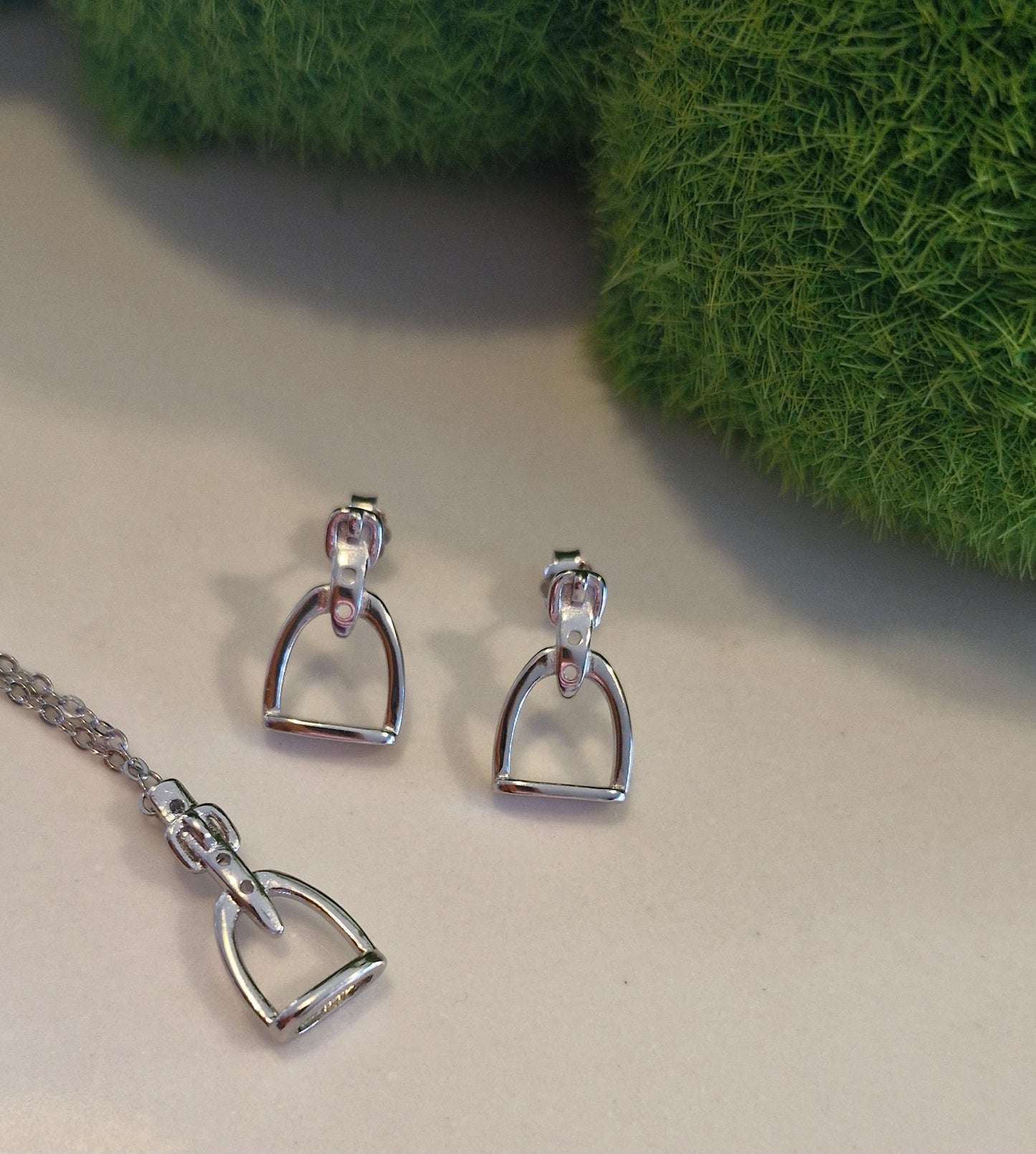 Petite Silver Stirrup Earrings