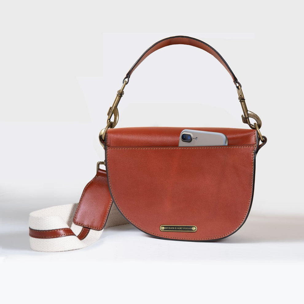 Signature Saddle Handbag - Cognac