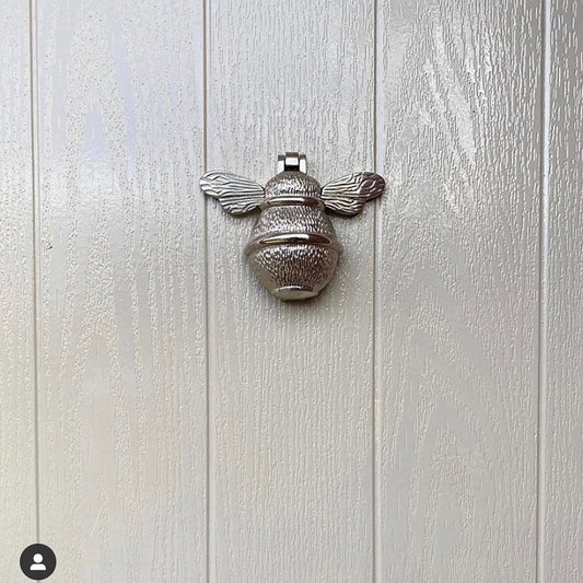 Brass Bumble Bee Door Knocker - Nickel/Chrome Finish