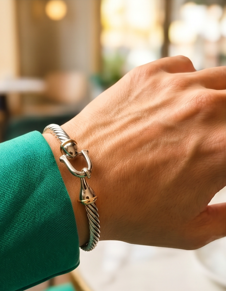 Silver & Gold Rope Bracelet