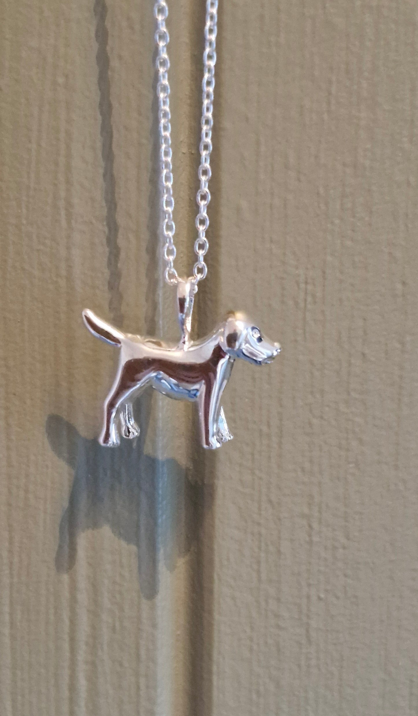 Silver 3D Dog Necklace