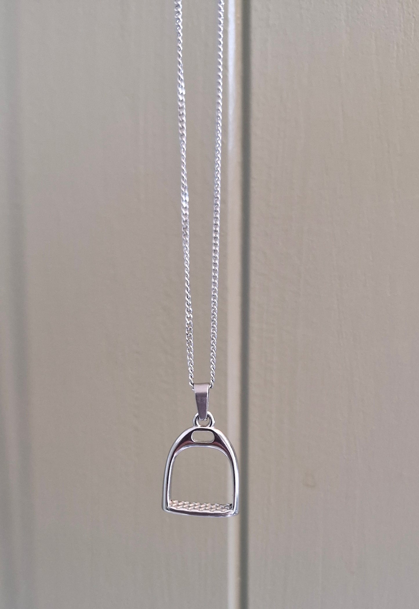 Chantilly Stirrup Necklace Silver