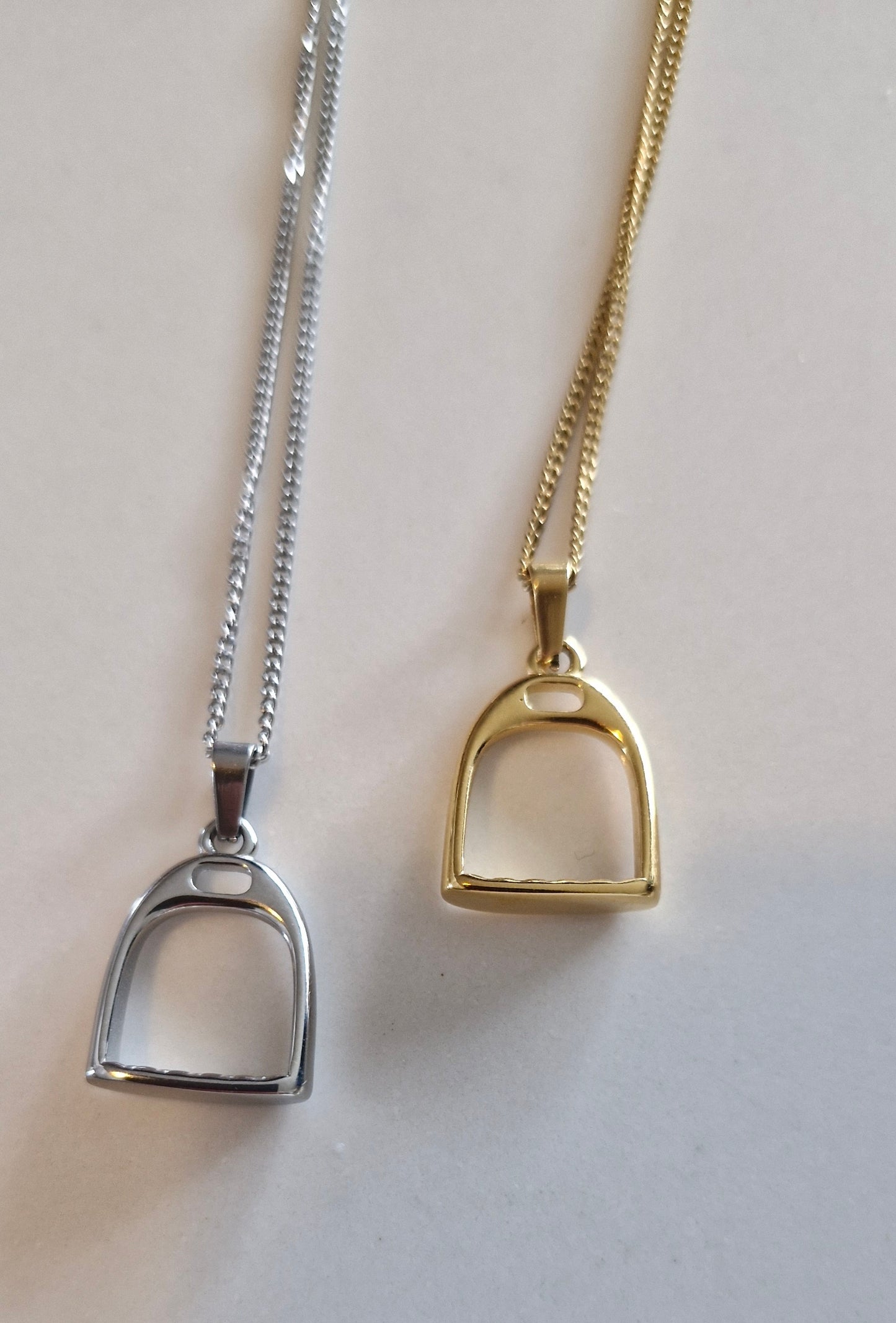 Chantilly Stirrup Necklace Silver