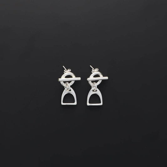 Silver Stirrup earrings