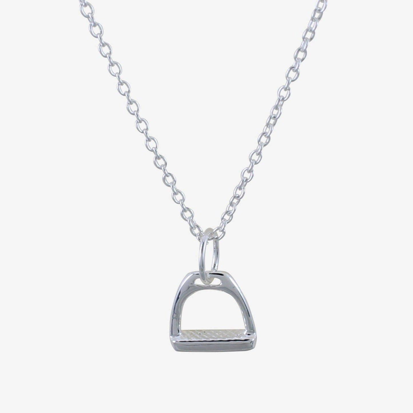 Sterling Silver Stirrup Necklace XS