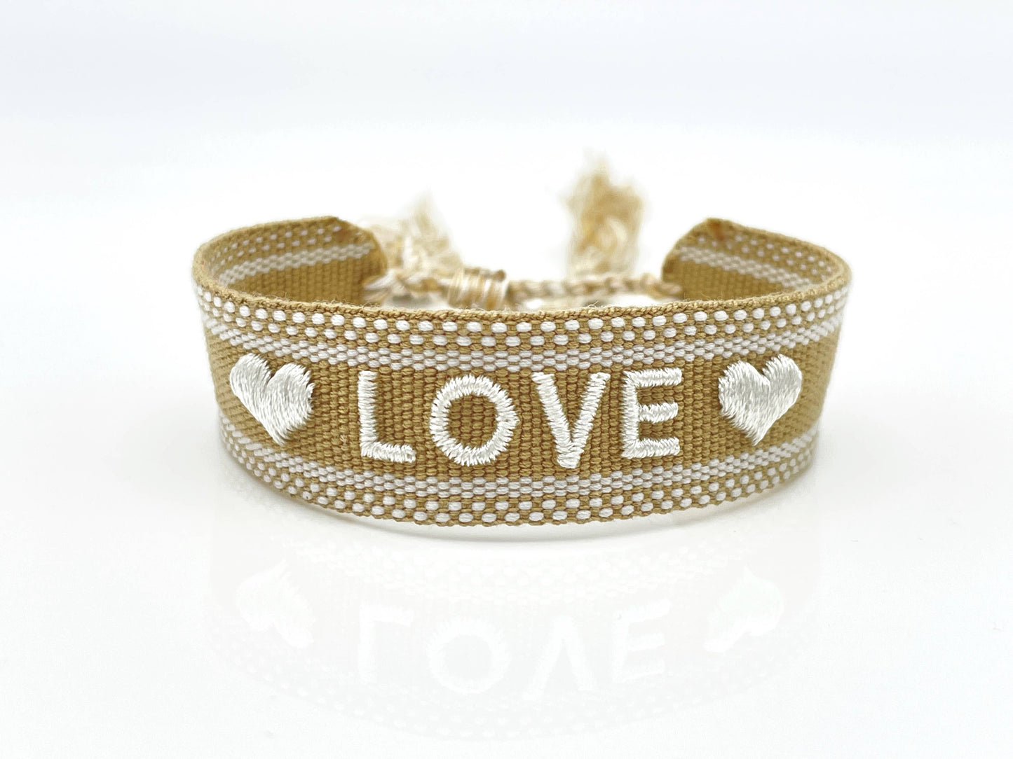 ❤ Love ❤ Statement Woven Embroidered Bracelet