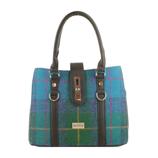 Jessica Blue & Green Tweed Handbag
