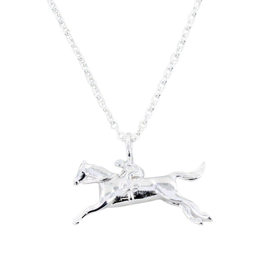 Silver Racehorse Necklace