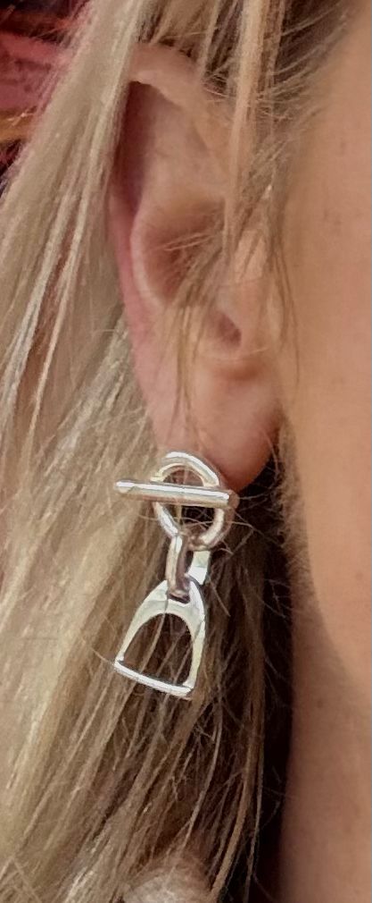 Silver Stirrup earrings