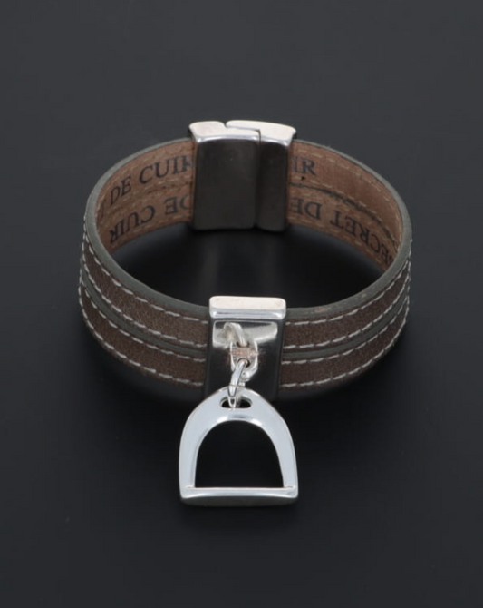 Leather Stirrup Wrap Cuff