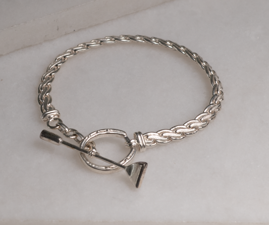 Chester T-bar Bracelet- Silver