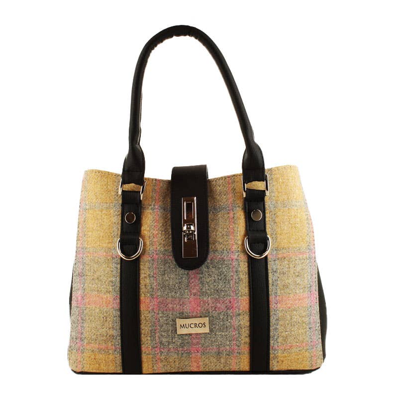 Jessica Beige & Pink Tweed Handbag