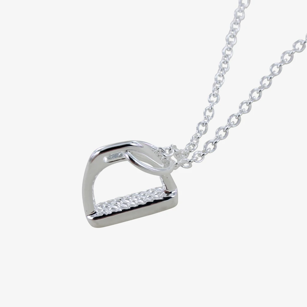 Sterling Silver Stirrup Necklace XS