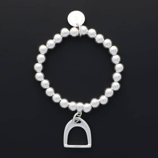 Large Beaded Stirrup Bracelet