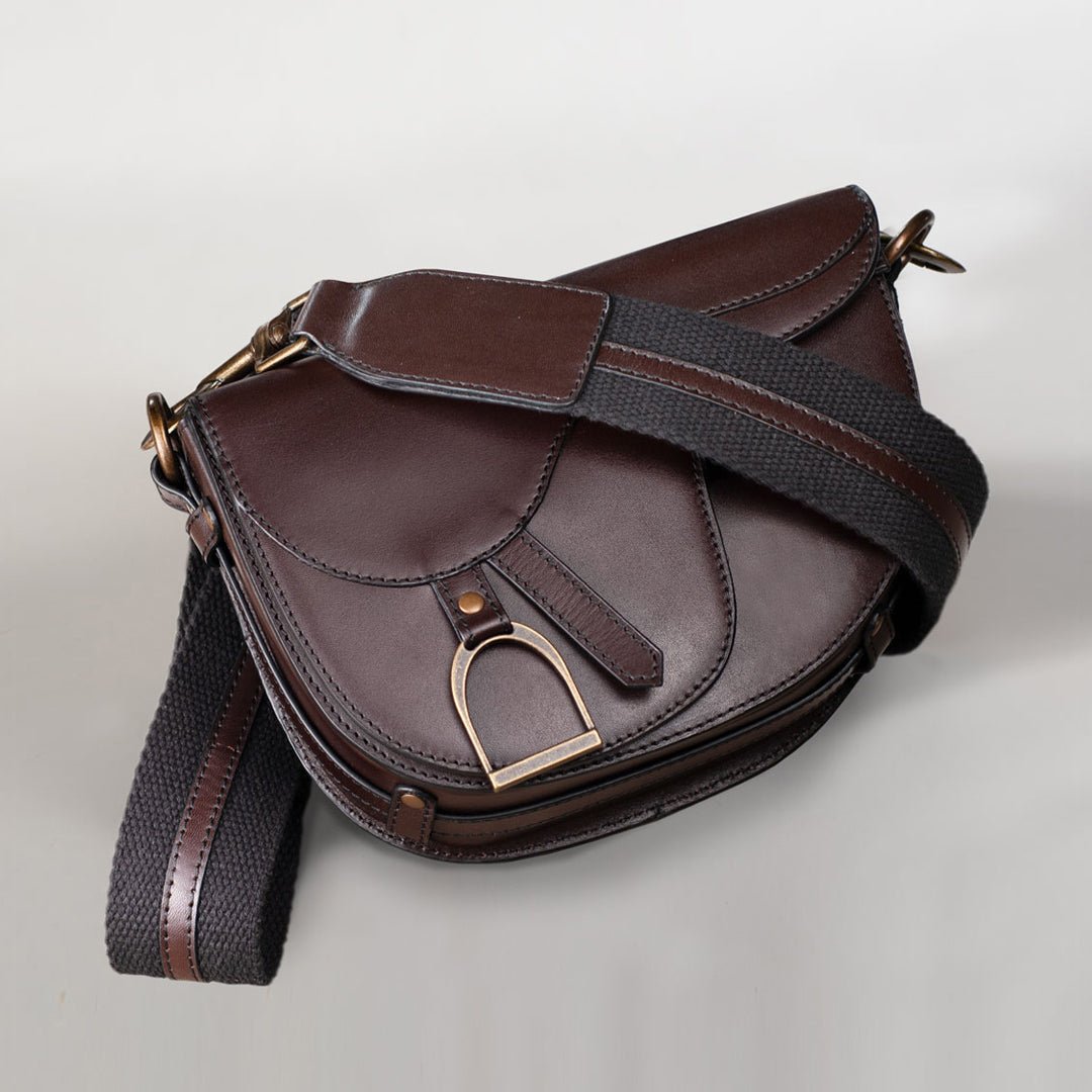 Signature Saddle Handbag - Dark Brown - Pre Order