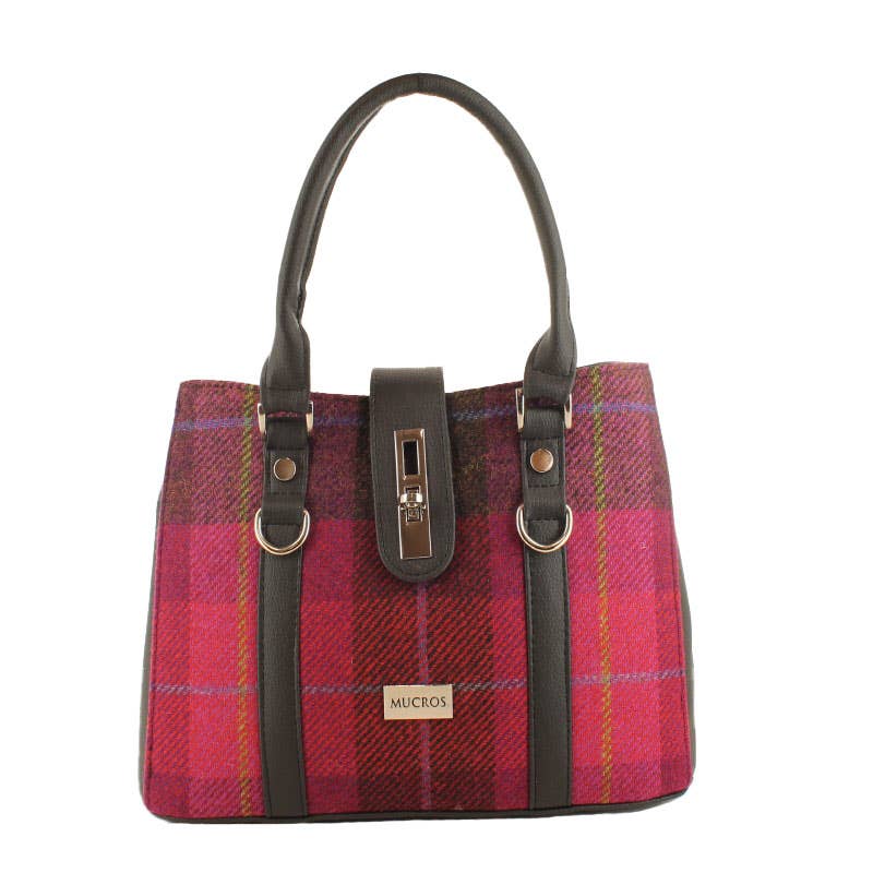 Jessica Dark Pink Tweed Handbag