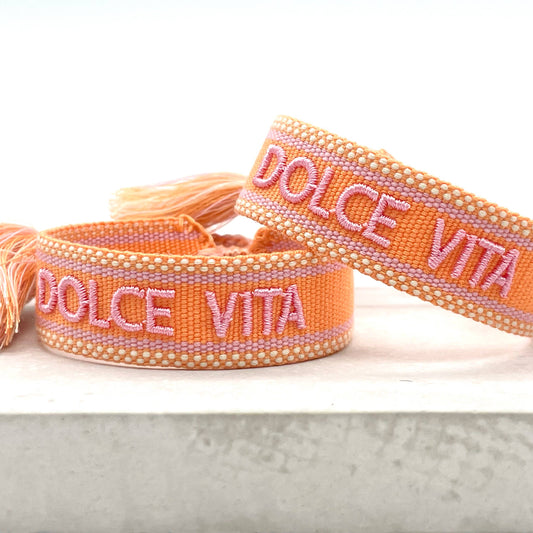 Dolce Vita Statement Woven,  Embroidered Bracelet