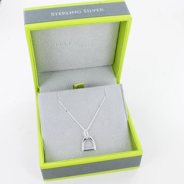 Sterling Silver Stirrup Necklace XS