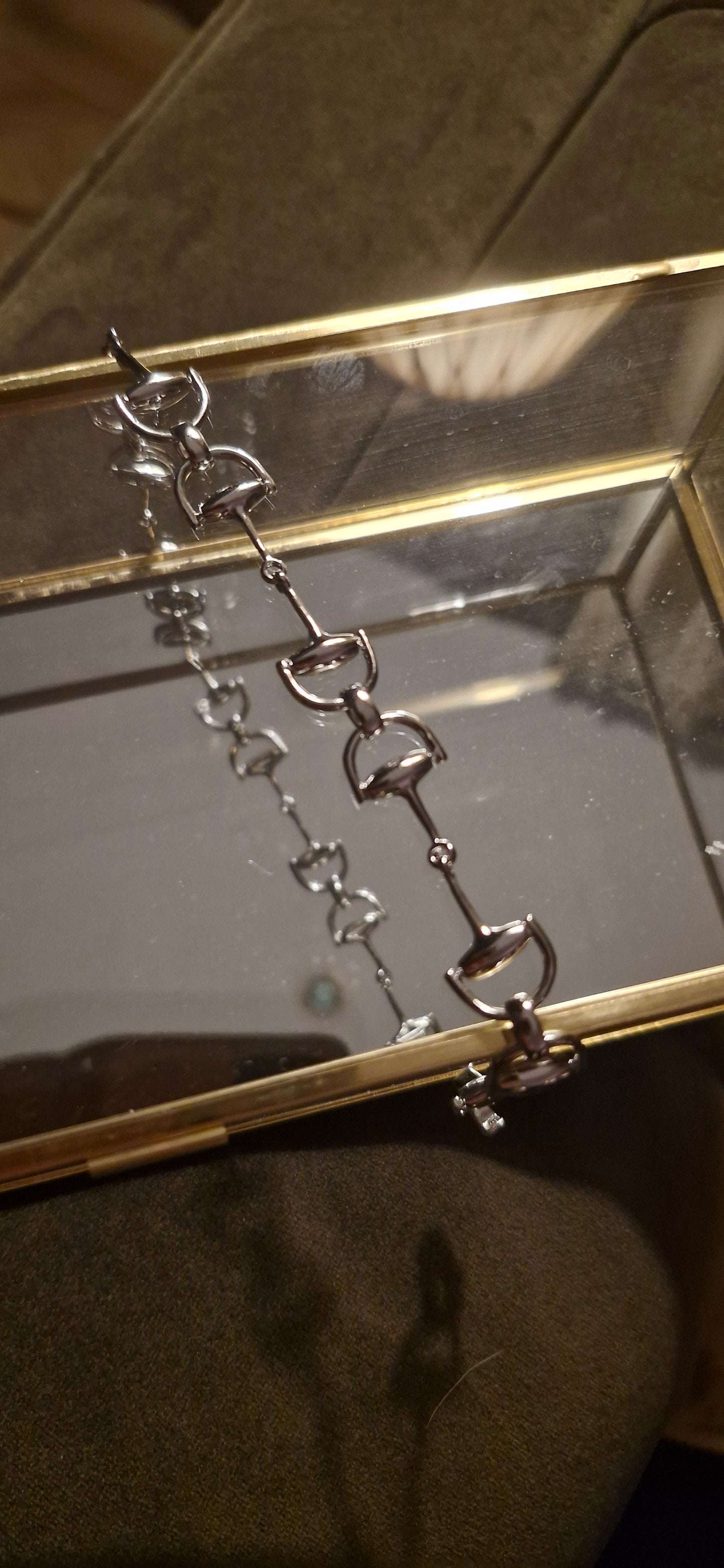 Snaffle Bit Bracelet Dainty Silver
