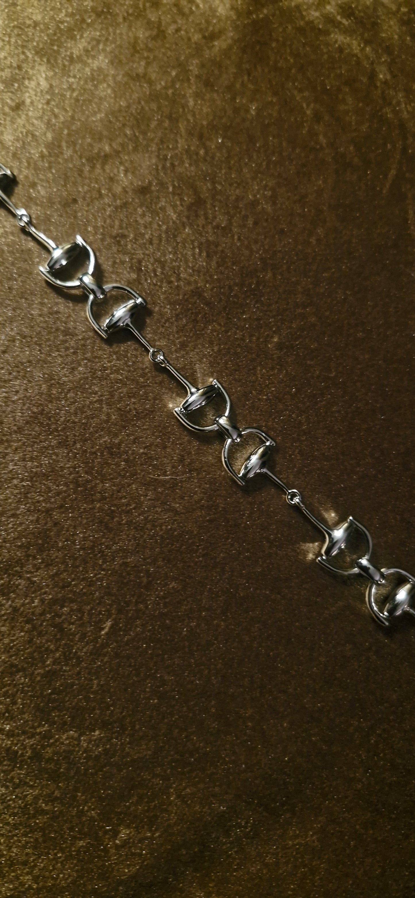 Snaffle Bit Bracelet Dainty Silver