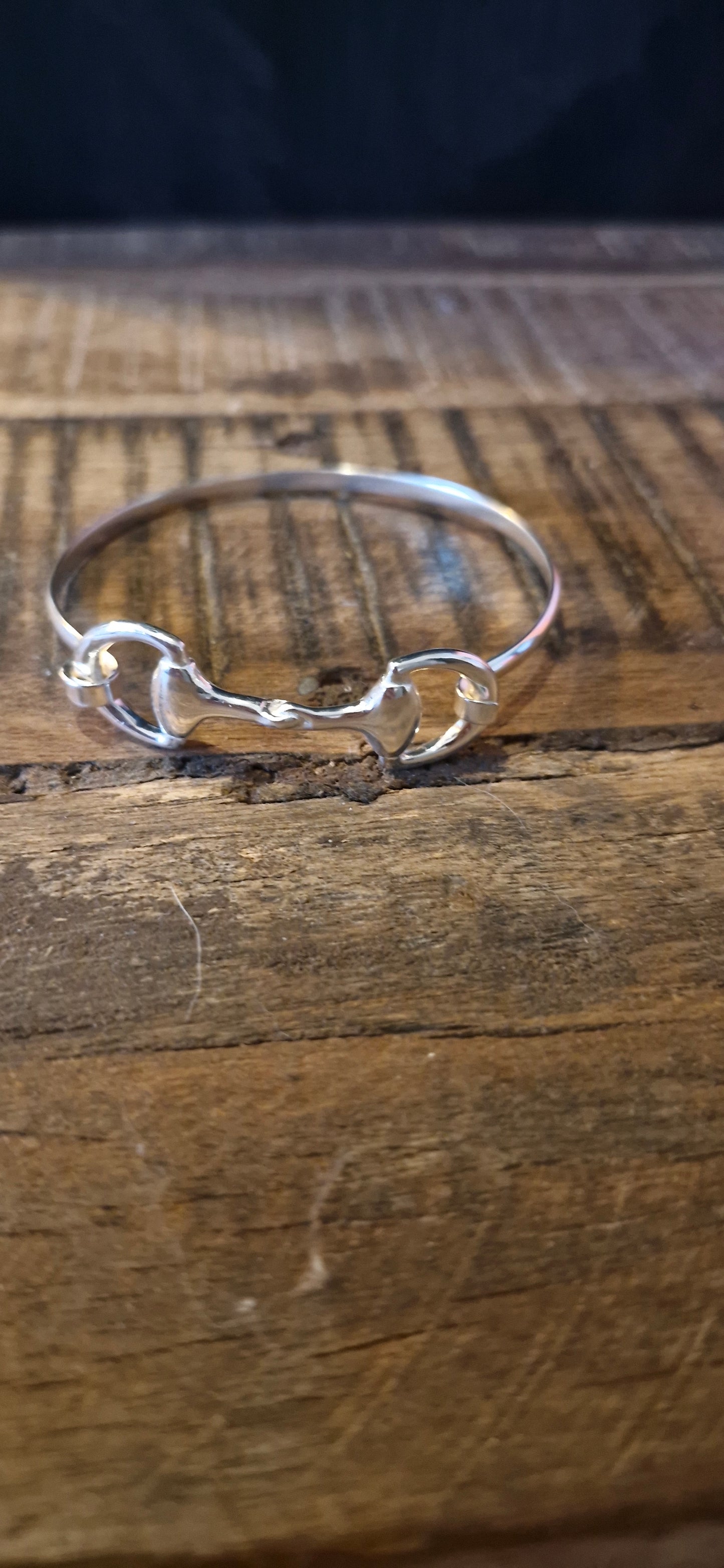 Silver Snaffle Bangle