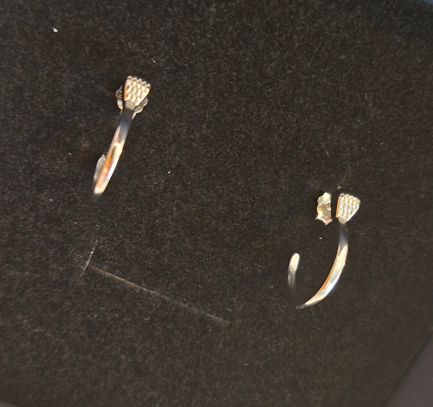Horseshoe Nail Earrings Silver