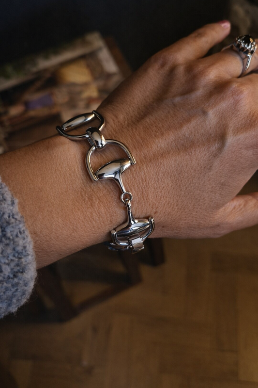 Snaffle Bit Bracelet Silver