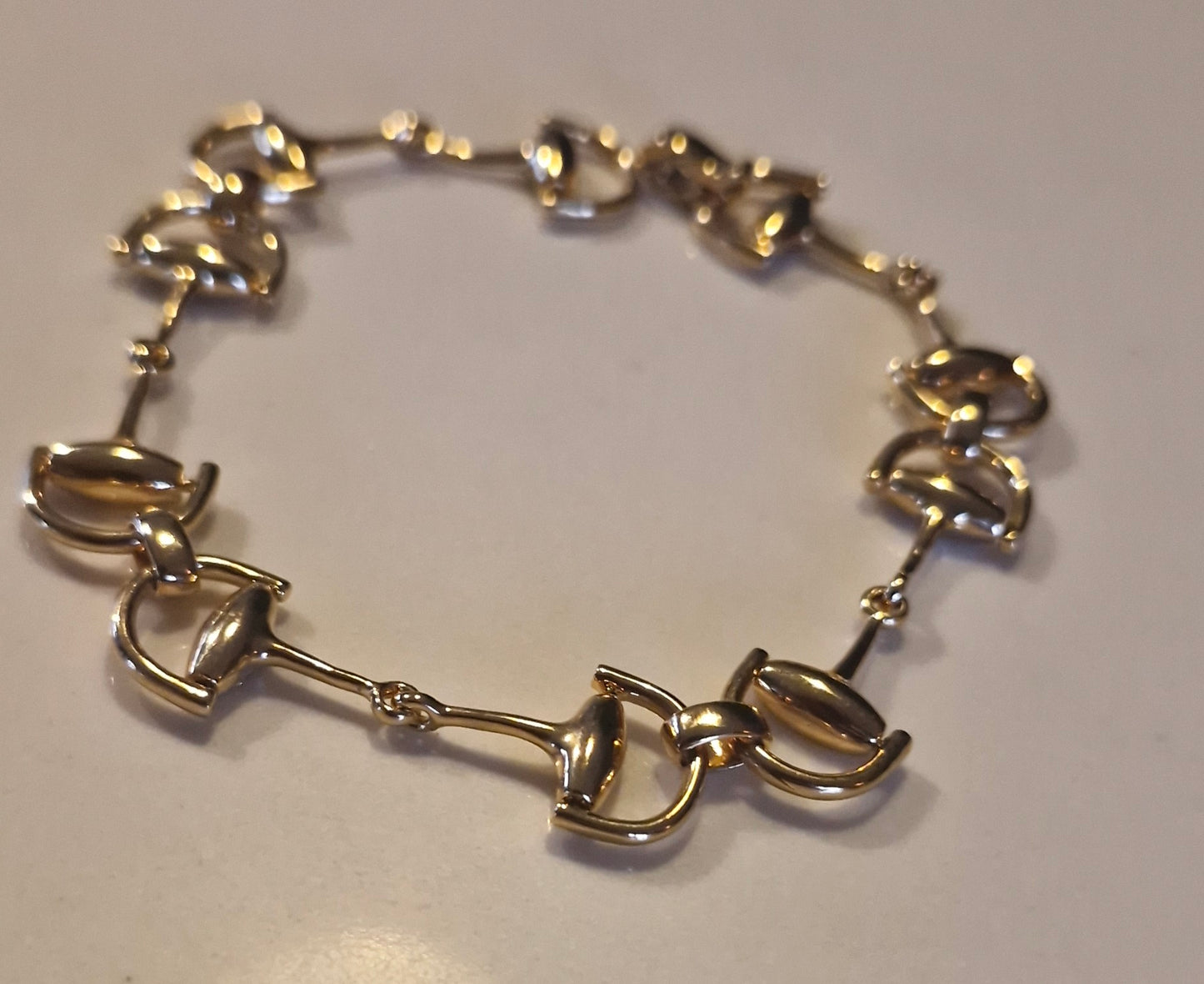 Snaffle Bit Bracelet Gold