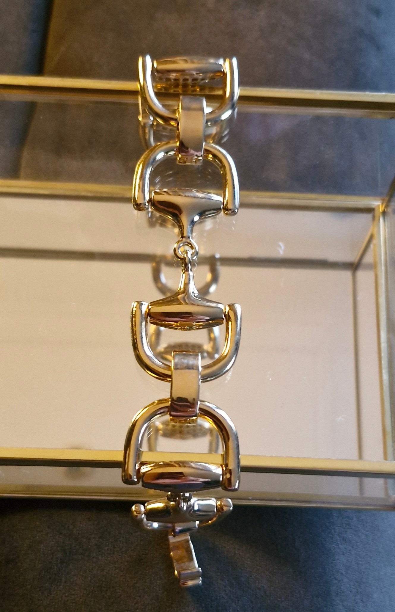 Chunky Snaffle Bit Bracelet Gold