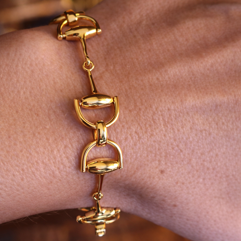 Snaffle Bit Bracelet Gold