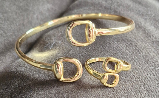 The Snaffle Wrap Around Set - Gold