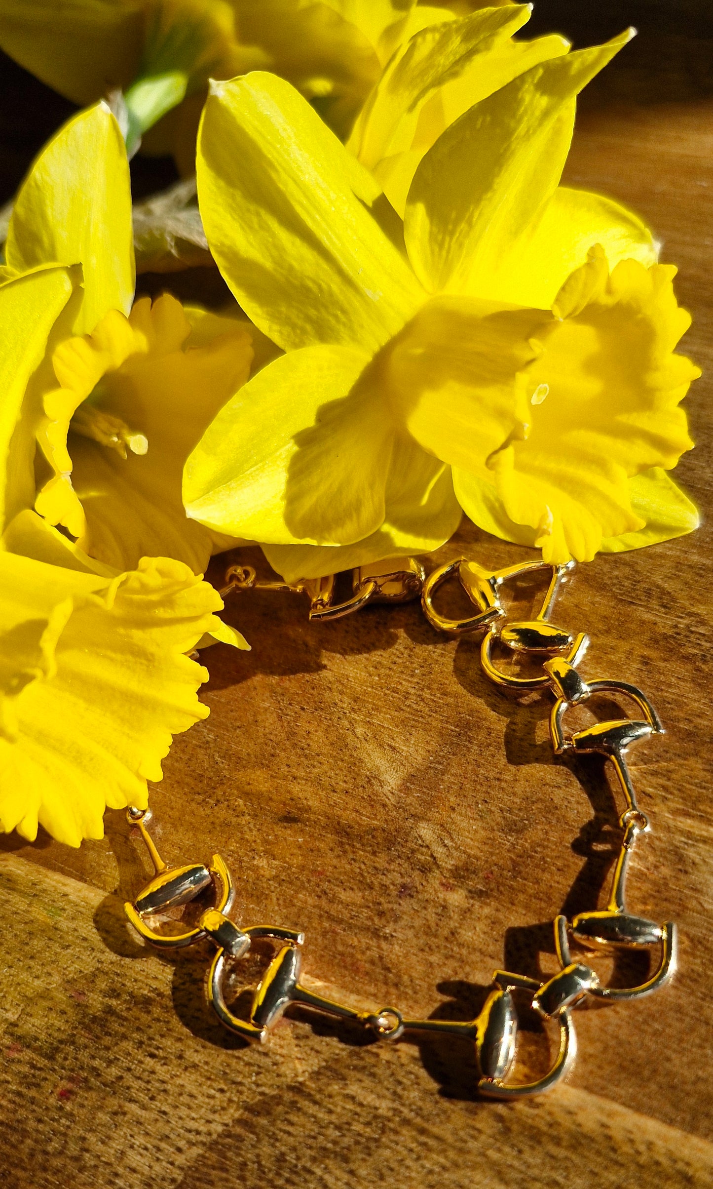 Snaffle Bit Bracelet Dainty Gold