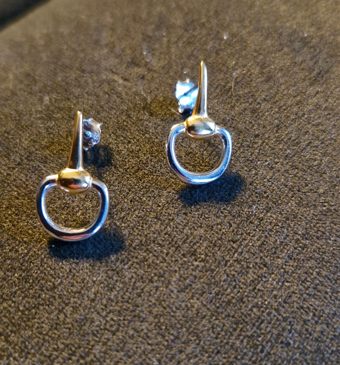 Gold and Silver Snaffle Earrings