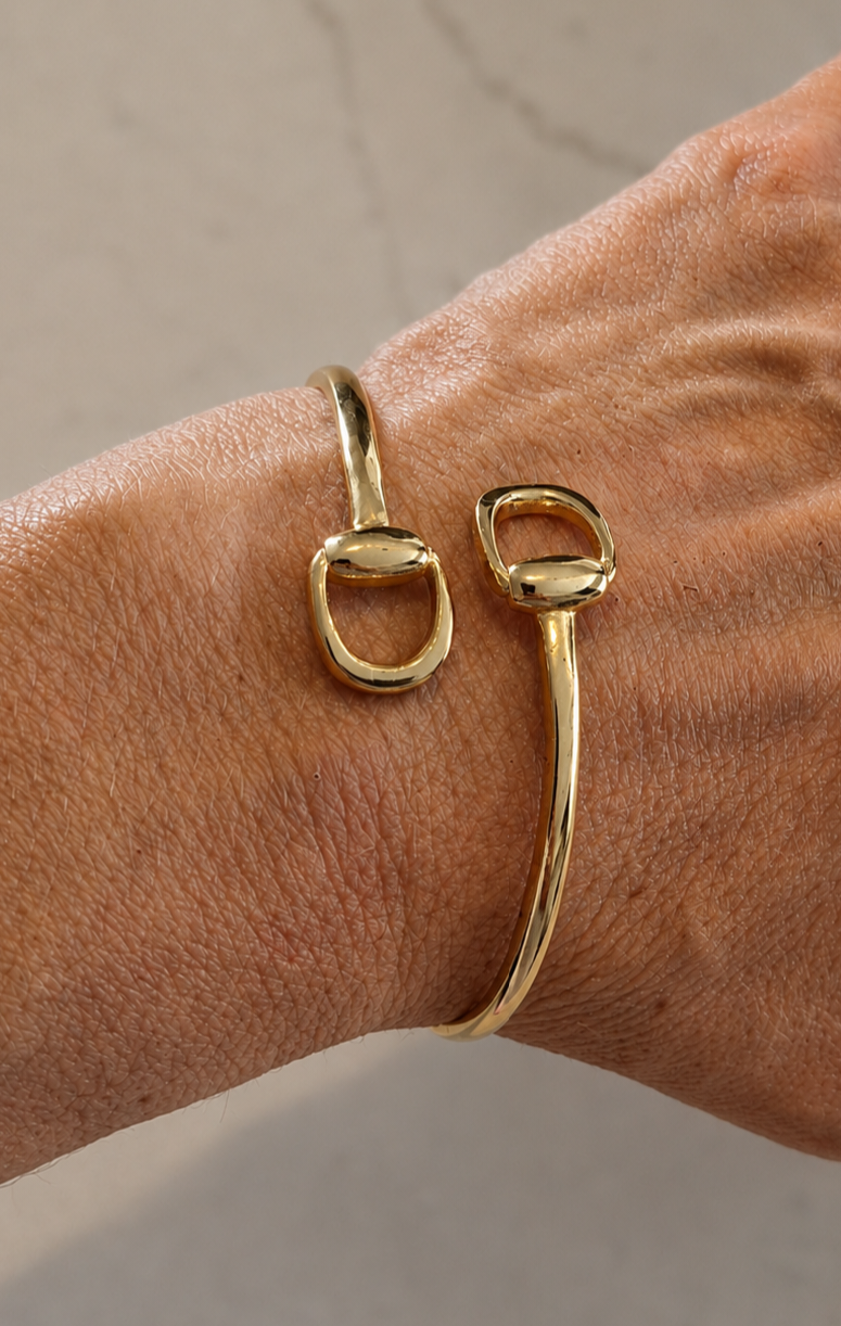 The Snaffle Wrap Around Bracelet Gold