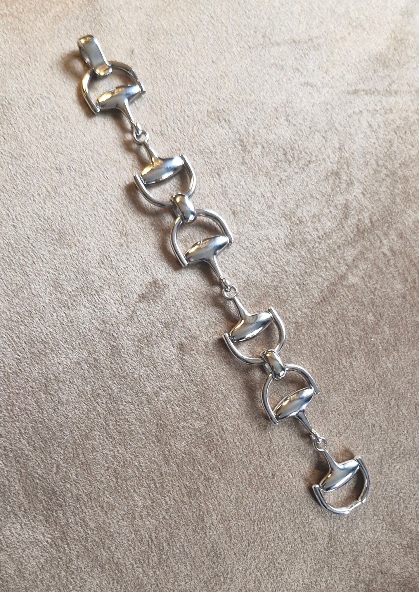 Snaffle Bit Bracelet Silver