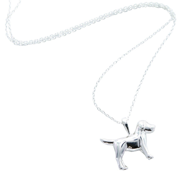 Silver 3D Dog Necklace